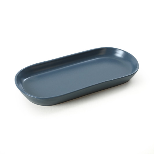 Matte Blue Noyan Boat Plate 2 Pieces 26 Cm