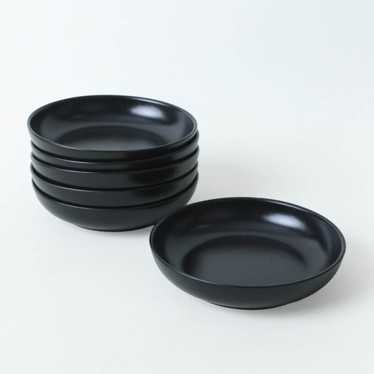 Matte Black Nordic Dinner Plate 18 Cm 6 Pieces