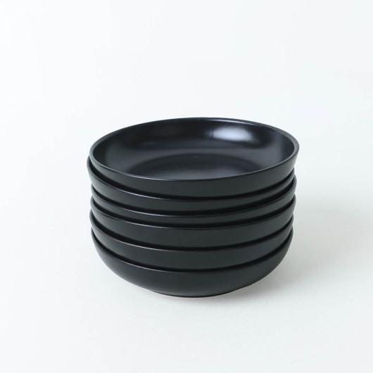 Matte Black Nordic Dinner Plate 18 Cm 6 Pieces