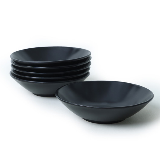 Matte Black Sardes Dinner Plate 21 Cm 6 Pieces