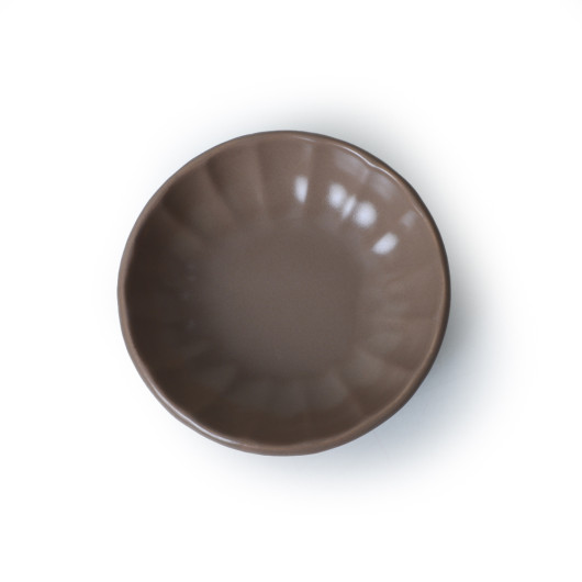 Matte Earth Taupe Sirius Snack Sauce Bowl 12 Cm 6 Pieces