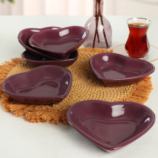 Purple Heart Cookie 14 Cm 6 Pieces