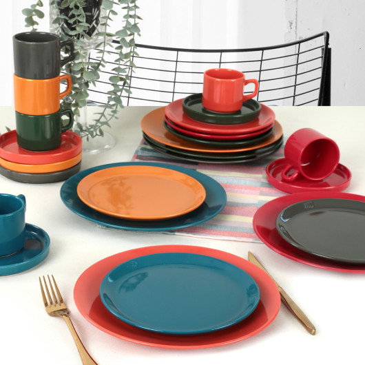 Rainbow Breakfast Set 24 Pieces For 6 Persons