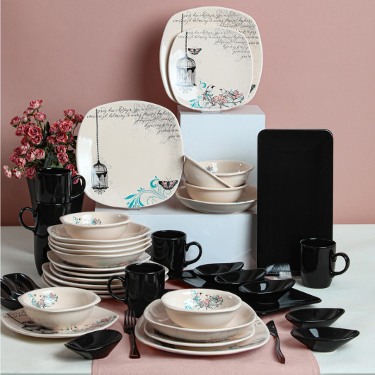 Retro Dining/Breakfast Set 41 Pieces For 6 Persons
