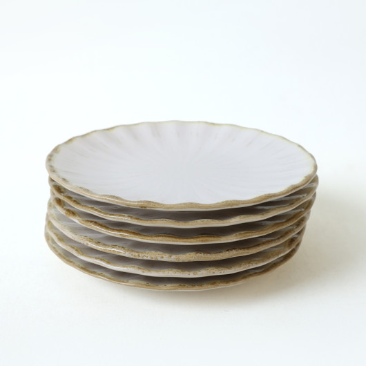 Rustic Sirius Cake Plate 22 Cm 6 Pieces