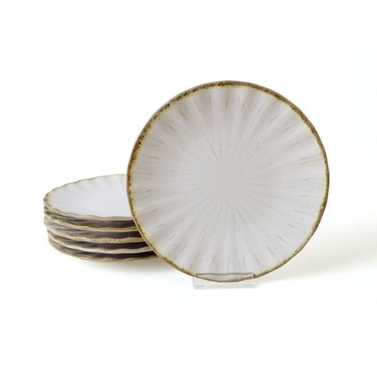 Rustic Sirius Cake Plate 22 Cm 6 Pieces