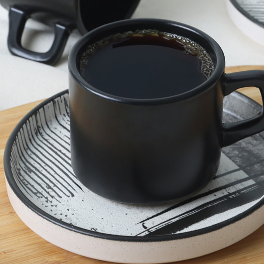 Shadowy Stackable Tea Set 12 Pieces For 6 People