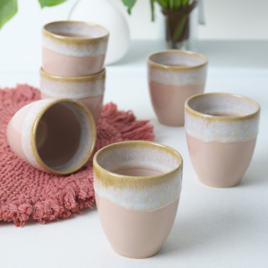 Shizen Powder Latte Cup 8 Cm 6 Pieces