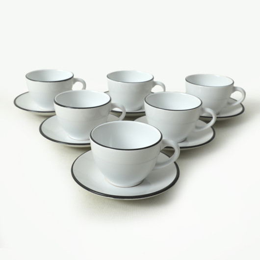 طقم فناجين شاي 12 قطعة لـ6 أشخاص