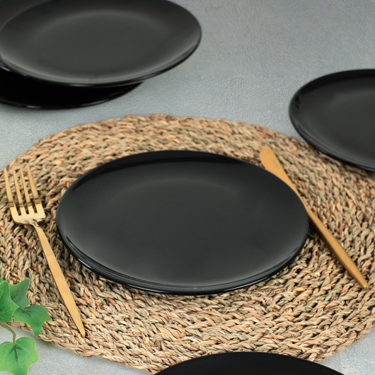 Black Delta Cake Plate 21 Cm 6 Pieces