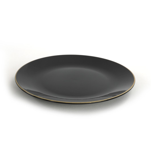 Black Aegean Gold Serving Plate 26 Cm 6 Pieces