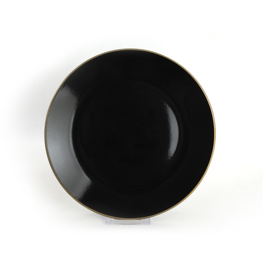 Black Aegean Gold Serving Plate 26 Cm 6 Pieces