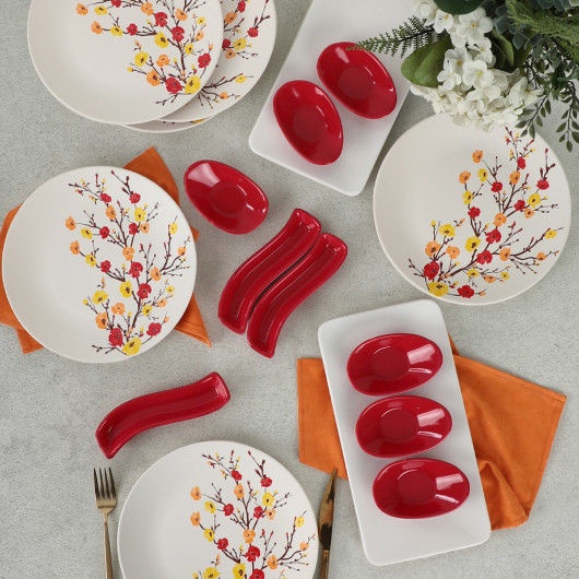 Autumn Bud Breakfast Set 17 Pieces For 6 Persons