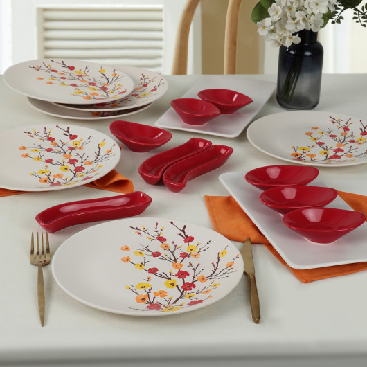 Autumn Bud Breakfast Set 17 Pieces For 6 Persons