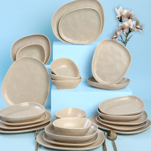 Tetra Noise Cream Dinnerware 24 Pieces For 6 Persons