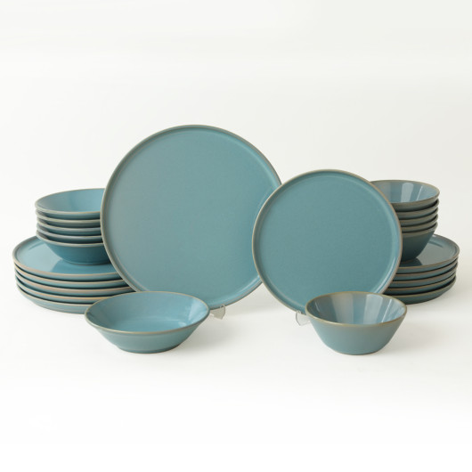 Turquoise Granite Dinnerware 24 Pieces For 6 Persons