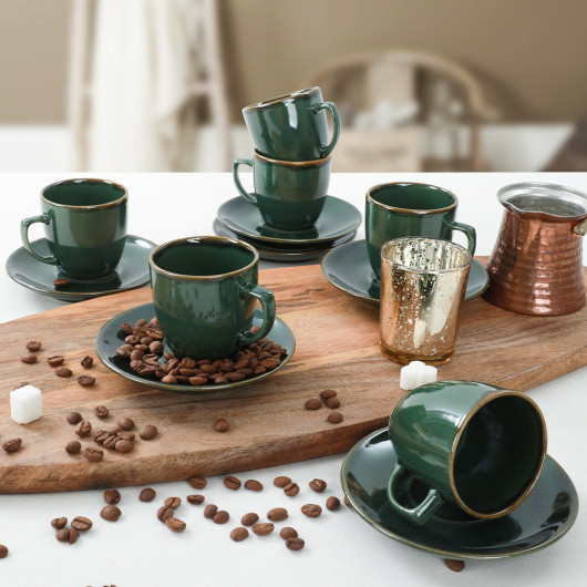 Zümrüt Coffee Cup Set 12 Pieces For 6 Persons
