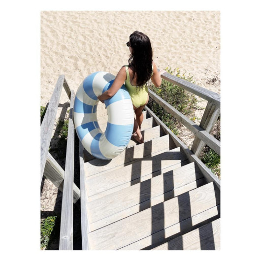 +6 Age 70 Cm Blue Zebra Inflatable Child/Adult Sea Buoy, Pool Beach Life Buoy, Inflatable Bagel