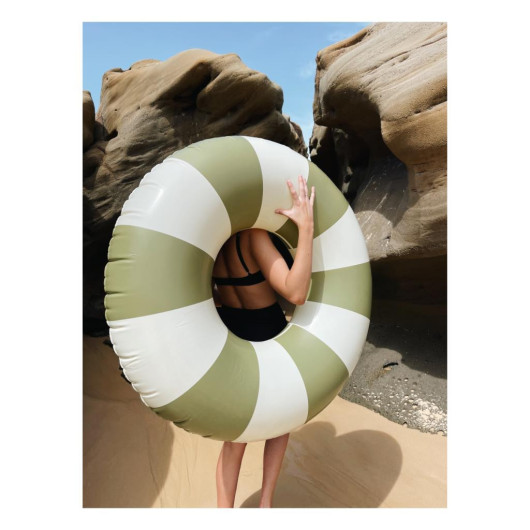 Zebra Inflatable Kids/Adult Sea Buoy, Pool Beach Life Buoy, Inflatable Bag +9 Age 70 Cm Green