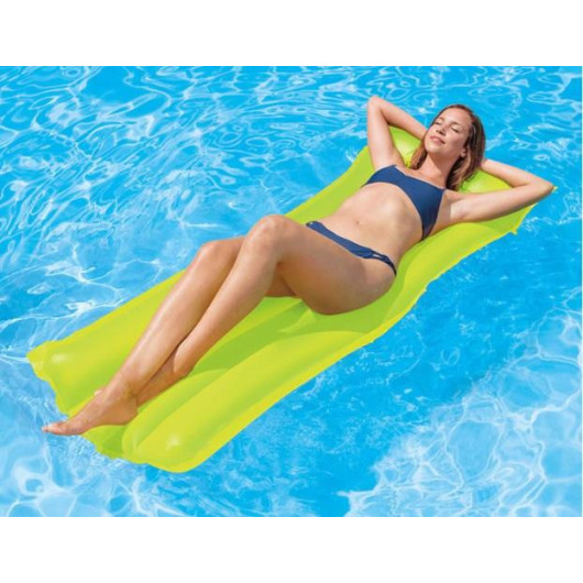 Flat Yellow Color Inflatable Sea Bed , Inflatable Pool Comfort Beach Bed, 183Cm