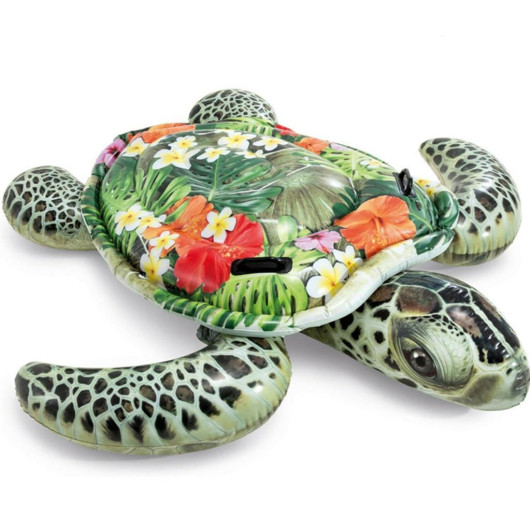 Turtle Pattern Rider 191X170 Cm, Inflatable Sea Pool Bed