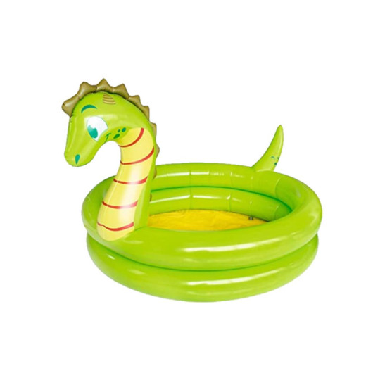 Green Animal Figure Inflatable Kids Pool, Baby Swimming Pool, Round Play Pool Soft Bottom