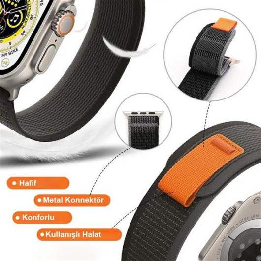 42-44-45Mm Compatible Ultra Light Stylish Strap For Polham Apple Watch 1,2,3,4,5,6,7,8, Velcro Strap