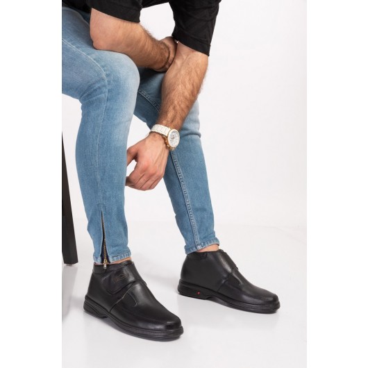 Orthopedic Diabetic Men's Boots Black Dia 109