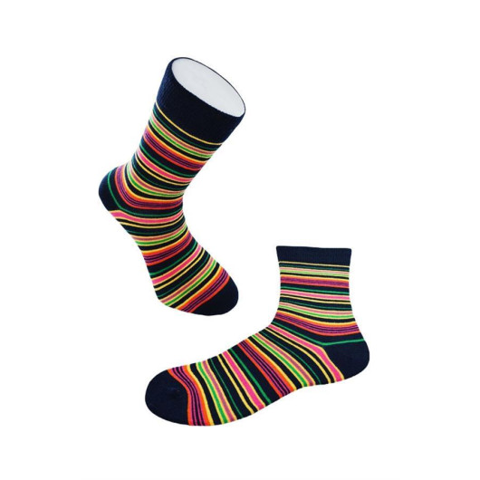 Dode Flora Men's Cotton Seamless Thin Lined Colorful Comfortable Cozy Special Series Socks