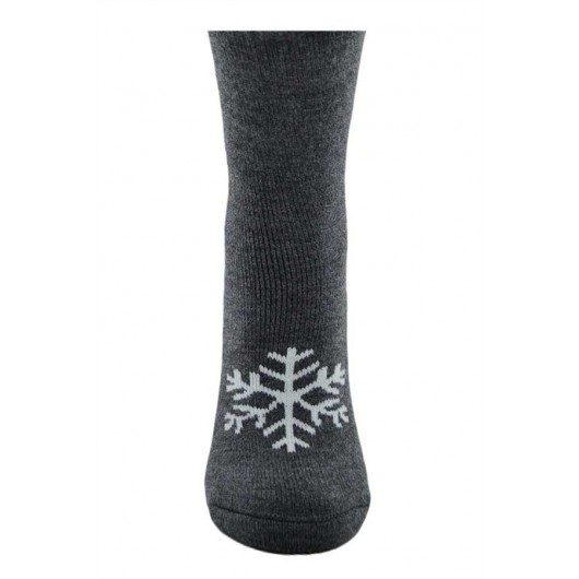 Dode Flora Women's Extra Thick Wool Snowflake Patterned Thermal Socks