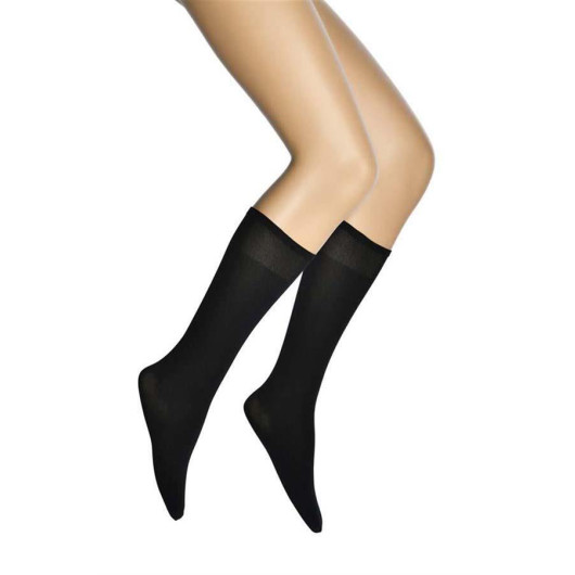 Dore Women's Slight Comfortable Elastic Micro 40 Den Flexible Durable Trousers Knee High Socks