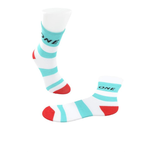 Striped-Cool Written Boy Socks Khaki