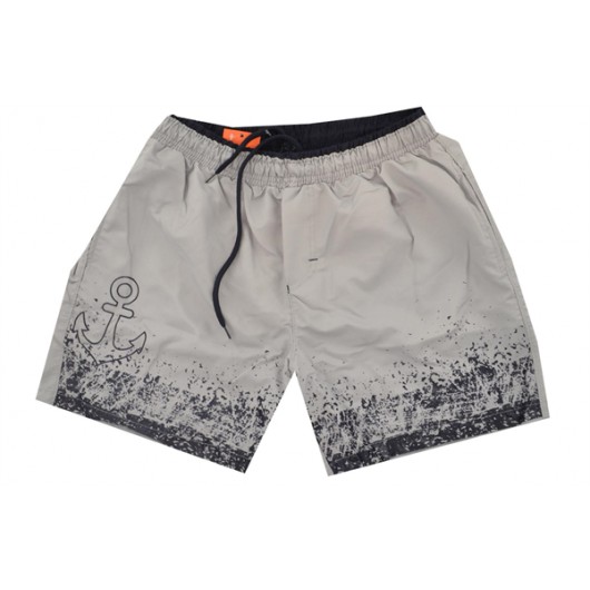 Men's Anchor Pattern Side Pocket Lace-Up Shorts