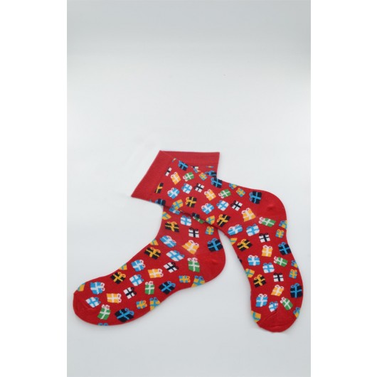 Flora Men's Gift Package Patterned Active Socks Red - 41/44