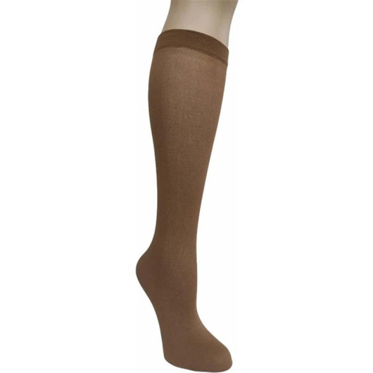 Müjde Women 12 Pcs 70 Den Matte Toe Reinforced Durable Flexible Knee Length Pant Socks