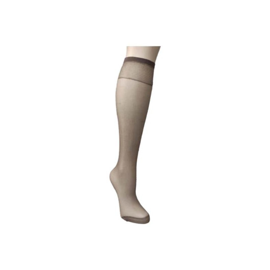 Müjde Women 24 Pcs 20 Den Matte Toe Reinforced Durable Flexible Knee Length Pant Socks