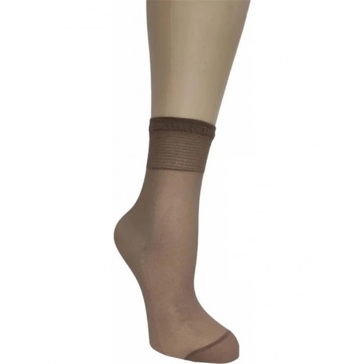 Müjde Women 3 Pcs 20 Den Matte Toe Reinforced Durable Flexible Socks
