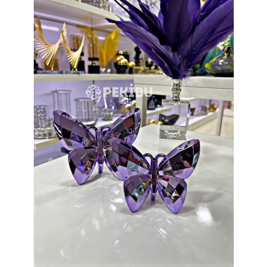 Two-Piece Acrylic Butterfly, Purple