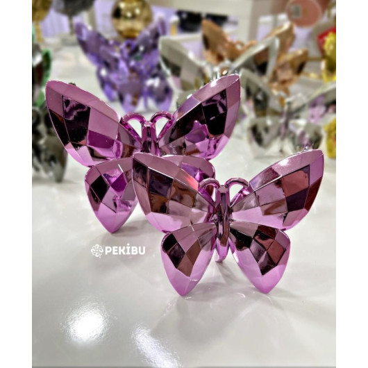Acrylic Butterfly 2 Pieces Pink Color