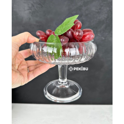 Luxurious Glass Presentation Bowl With Legged Download 17 Cm