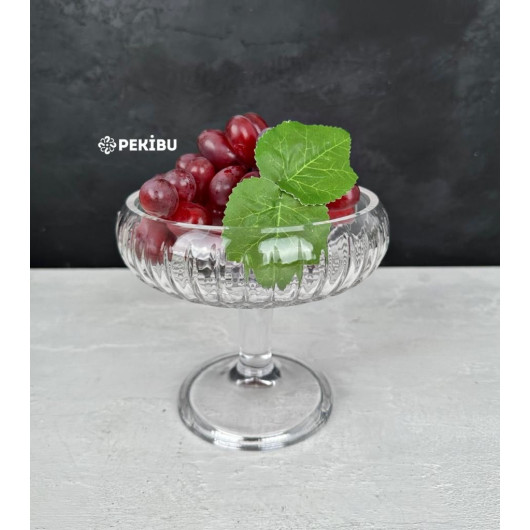 Luxurious Glass Presentation Bowl With Legged Download 17 Cm