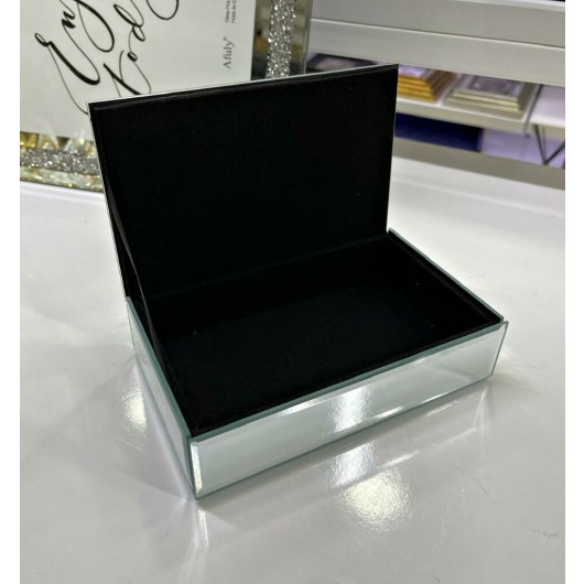 Silver Mirrored Jewelry Box