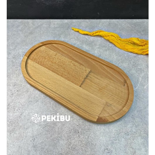 A Rectangular Wooden Serving Tray From Pekibu