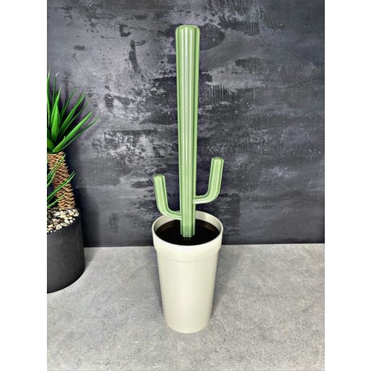 Cactus-Shaped Toilet Brush, Green