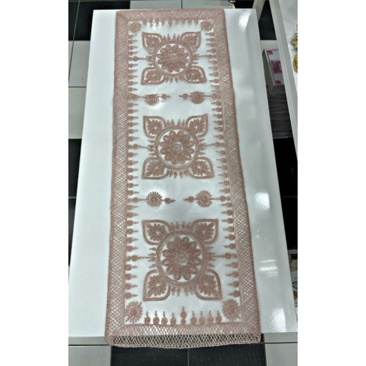 Pink Lace Table Runner