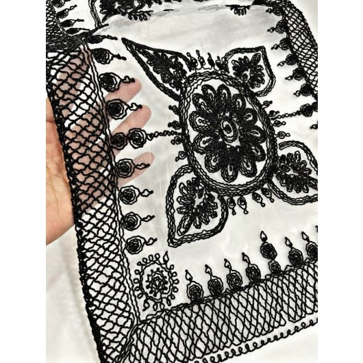 Black Rectangular Lace Tablecloth/Cover