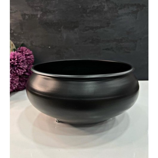 Vase/Bowl/Vase In Black-Silver Color Ufo