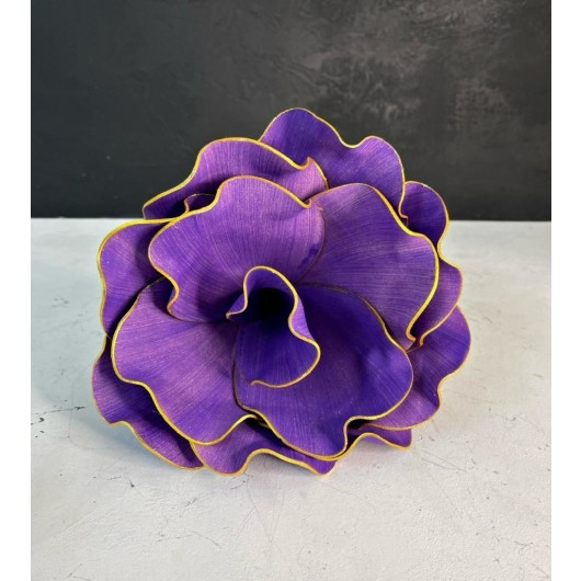 Decorative Artificial Latex Flower In Purple Color With Golden Tips