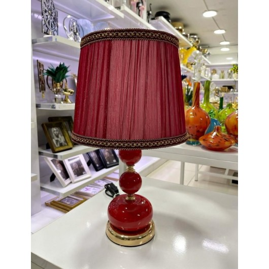 Lampshade / Lamp With A Modern Design Of The Leg, Red Color