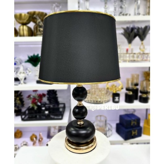 Lampshade / Lamp With A Modern Design Of The Leg, Black-Gold Color